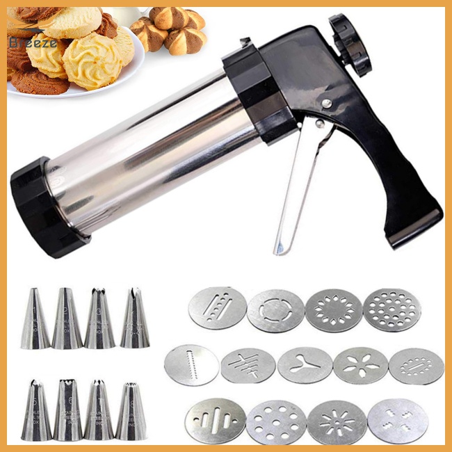 Bộ Dụng Cụ Làm Bánh Quy 13 Đĩa Và 8 Đầu Phun Bằng Thép Không Gỉ