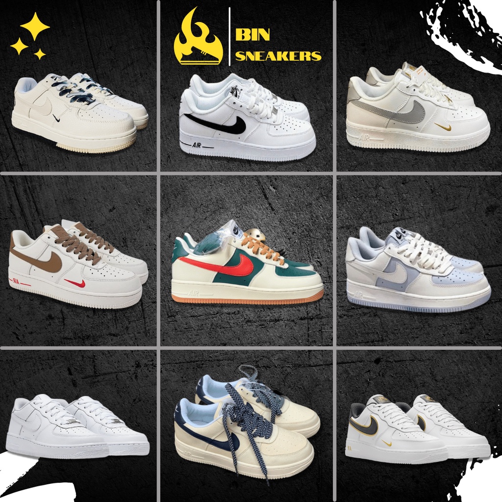 Giày AF1 trắng nam nữ đủ màu siêu hot chuẩn 11 Full Box - Giày thể thao sneaker nam nữ Air Force 1 trắng cao cấp