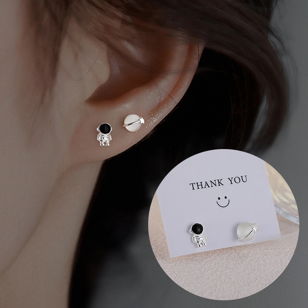 Nhẫn Cặp Hình Phi Hành Gia / Mặt Trăng / Ngôi Sao Sang Trọng Cá Tính