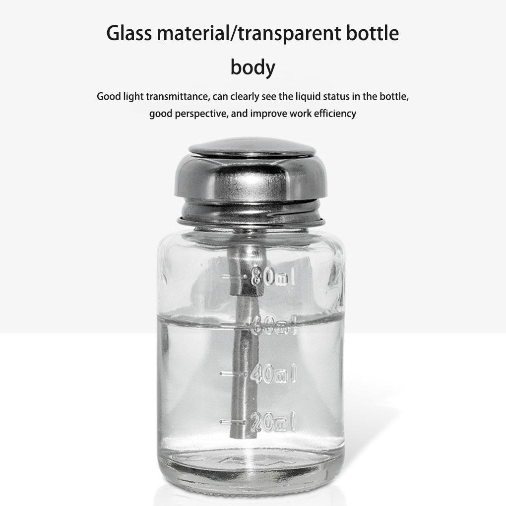 Chai Rỗng Trong Suốt Dạng Nhấn Đựng Dung Dịch Tẩy Sơn Móng Tay Chuyên Nghiệp