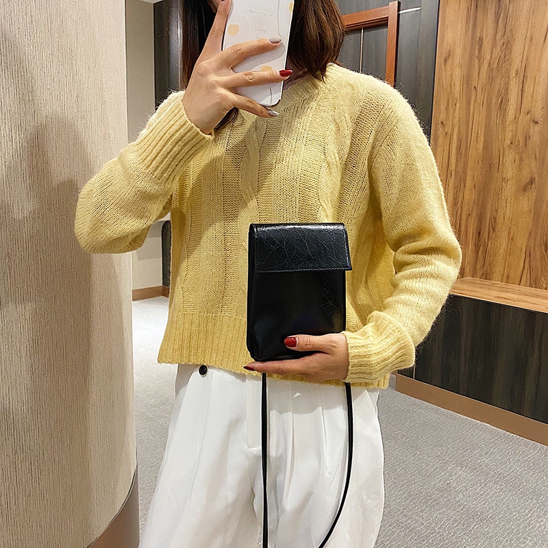 MISCHA Túi Đeo Vai mini Màu Trơn Chống Thấm Nước Phong Cách Cổ Điển Thời Trang Cao Cấp Cho Nữ