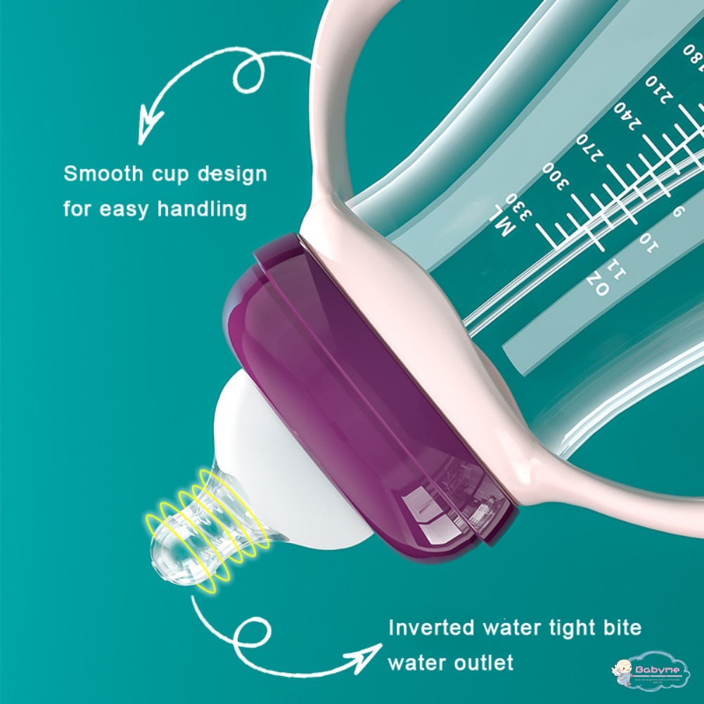 Bình Sữa Có Tay Cầm Dễ Thương Xinh Xắn Dành Cho Bé Sơ Sinh