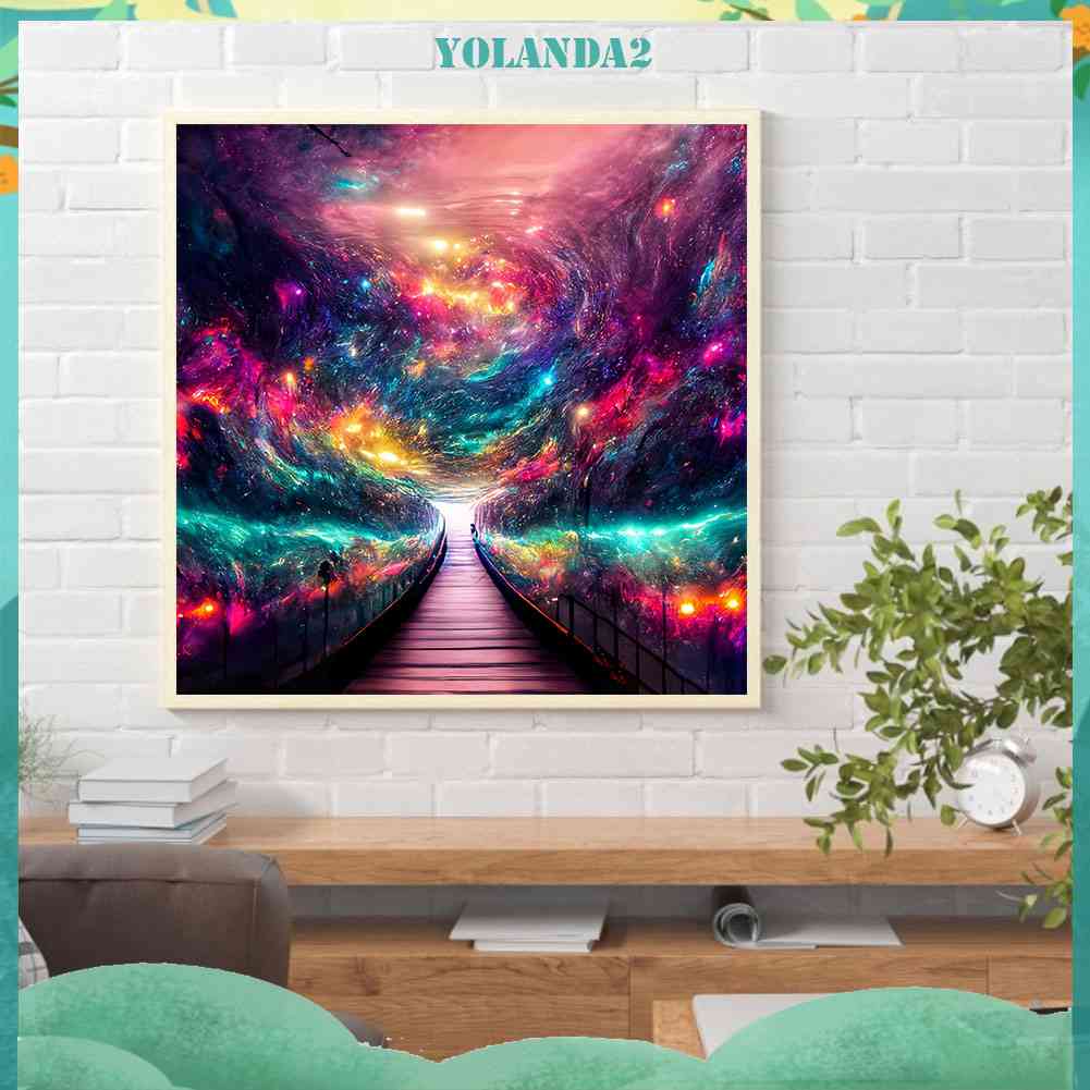 Bộ Tranh Đính Đá 5D Toàn Diện Họa Tiết Trừu Tượng Độc Đáo DIY Dùng Trang Trí Nhà Cửa