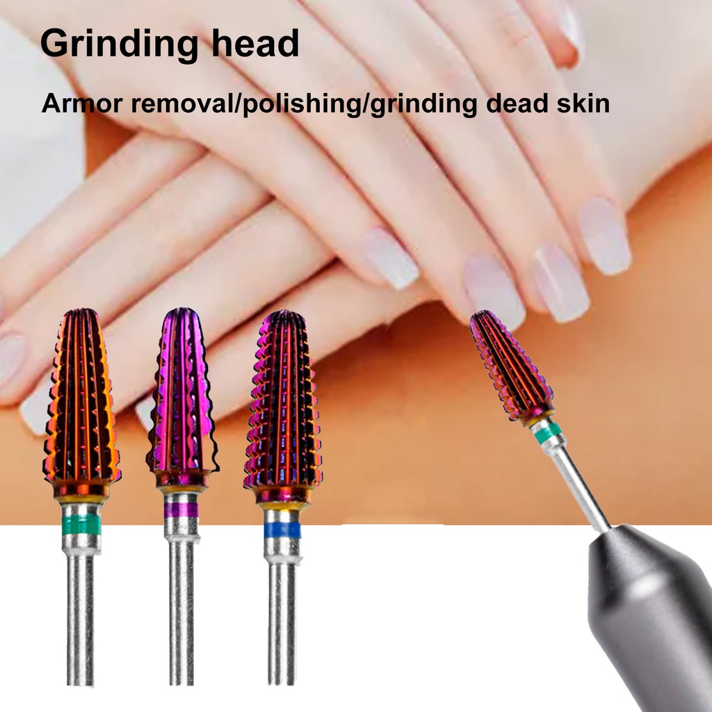 Mũi Mài Móng Mini Đầu Gốm Vonfram Chống Mài Mòn Chuyên Nghiệp