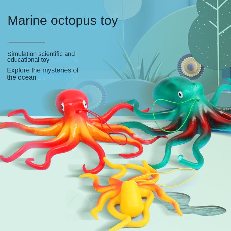 Đồ Chơi Mô Hình Bạch Tuộc Bằng Cao Su Mềm Cho Bé