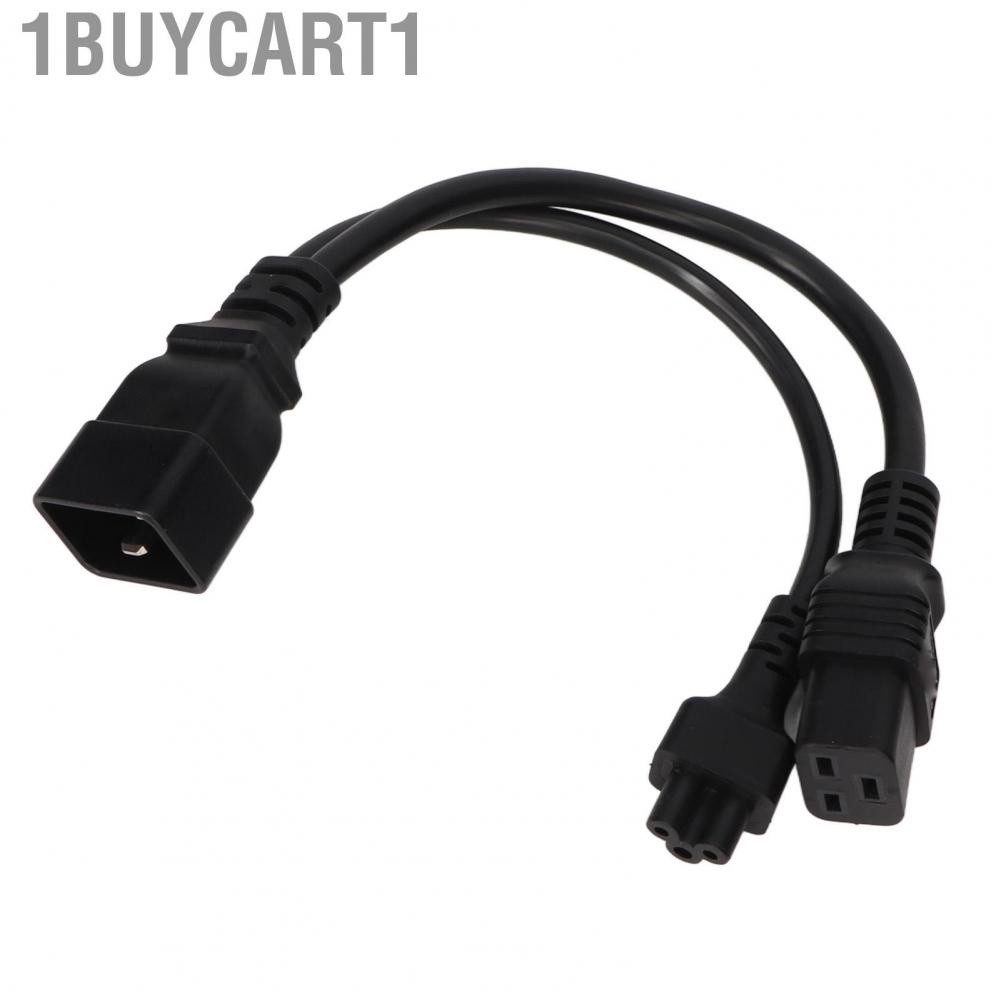 1buycart1 IEC320 C20 Male To C5 C19 Female Cable  1 in 2 Out Tension Resistant Y Splitter Cord 125-250V for Electronic Scales
