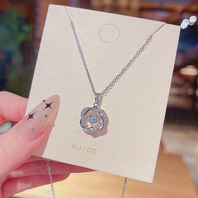 Vòng cổ Bạc 925 Mặt Hình Hoa Hướng Dương Đơn Giản Thời Trang Cho Nữ