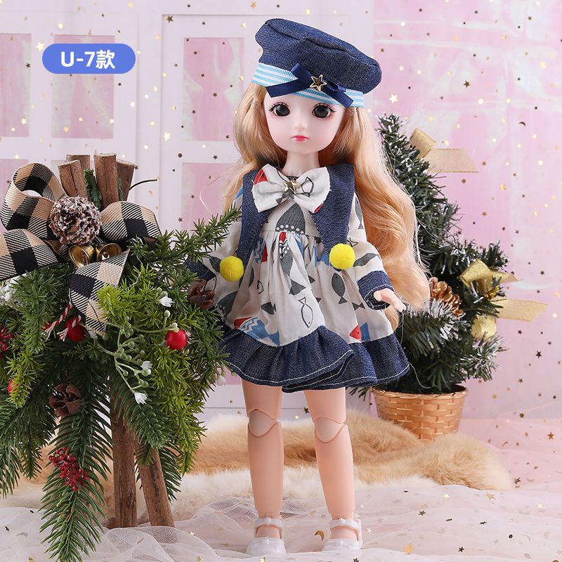 Búp Bê Công Chúa BJD Mặc Váy Ngắn 30cm Dễ Thương Phong Cách Preppy Mới Làm Quà Tặng Sinh Nhật Cho Bé Gái