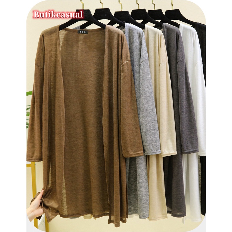 Áo Khoác cardigan Dáng Dài Rộng Tay Dài Chống Nắng Thời Trang Xuân Hè 2023 Cho Nữ