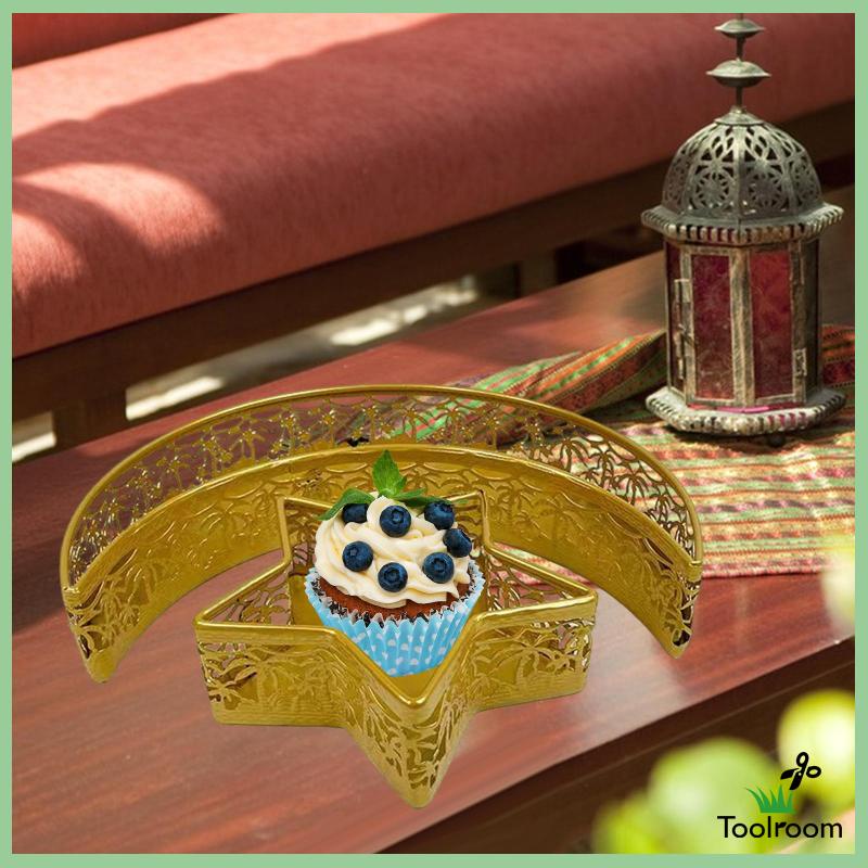 Set 2 Khay Sắt Trưng Bày Bánh Mì / Món Tráng Miệng Kiểu Ramadan