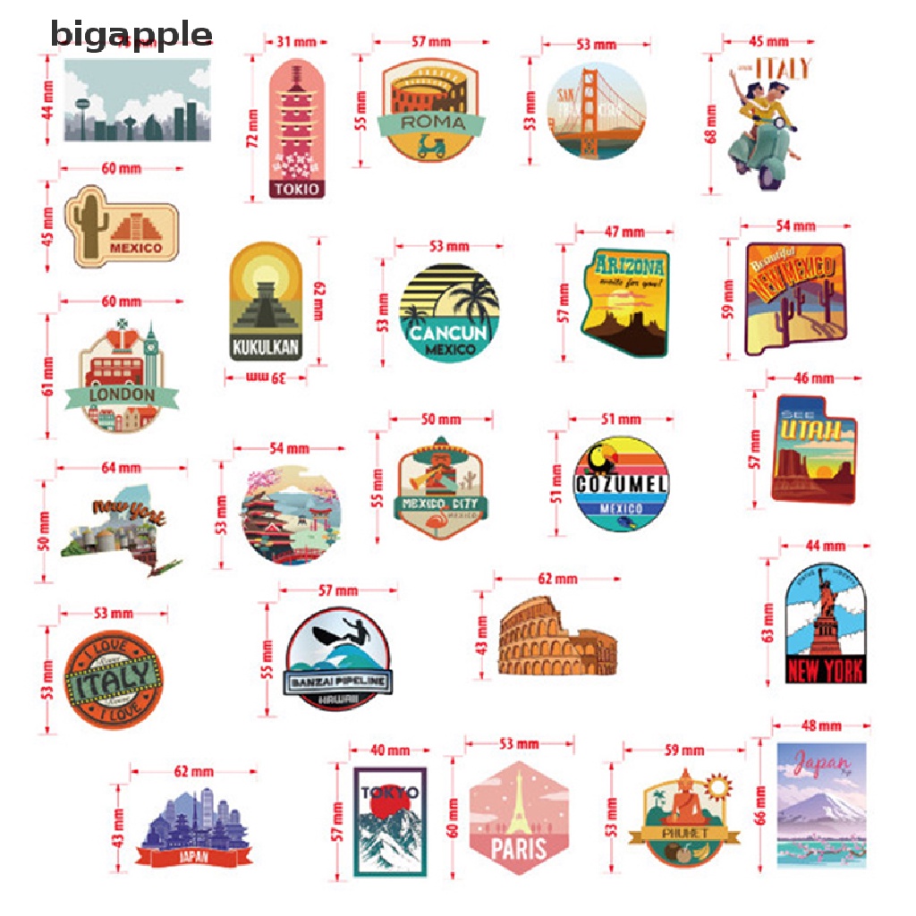 Set 50 Miếng Dán Chống Nước Họa Tiết Hoạt Hình Graffiti Độc Đáo