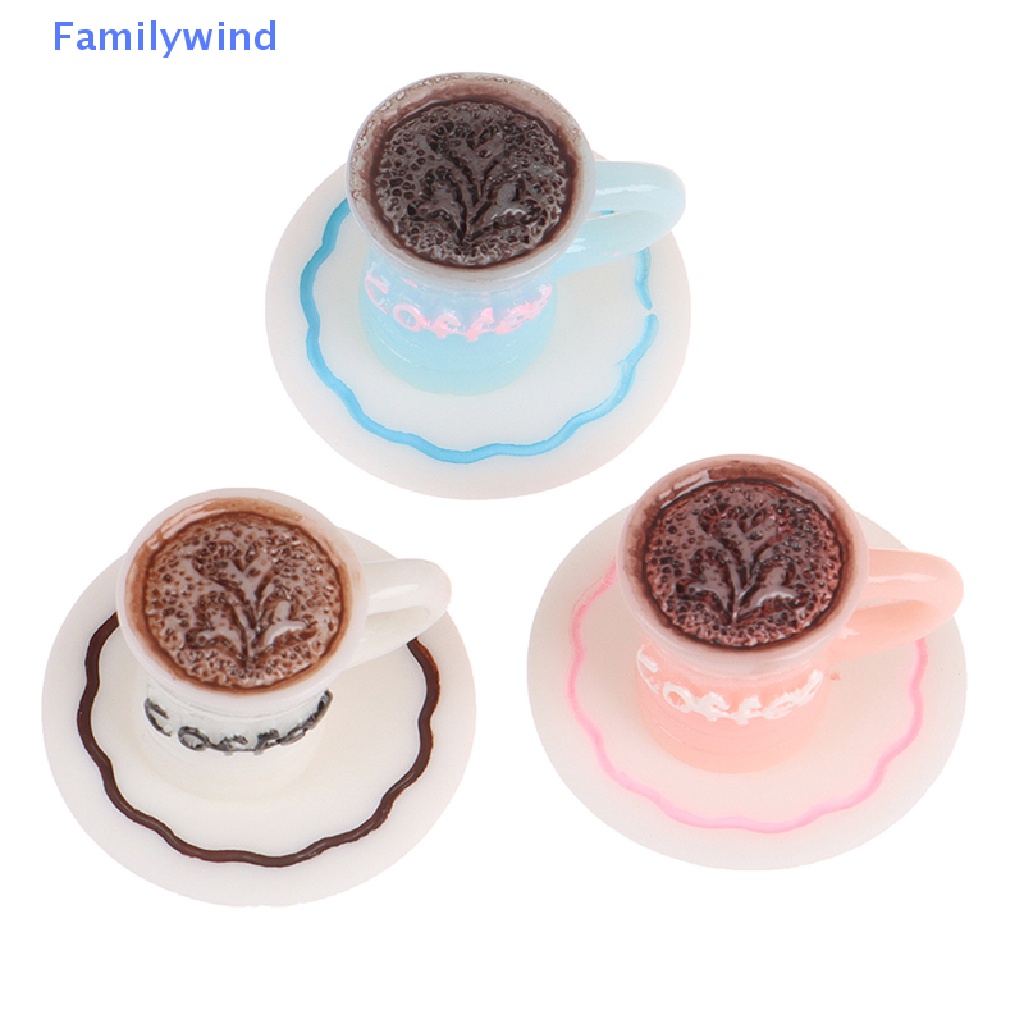 Bộ Tách Uống Cà Phê Mini Tỉ Lệ 1 / 12 Dùng Trang Trí Nhà Búp Bê