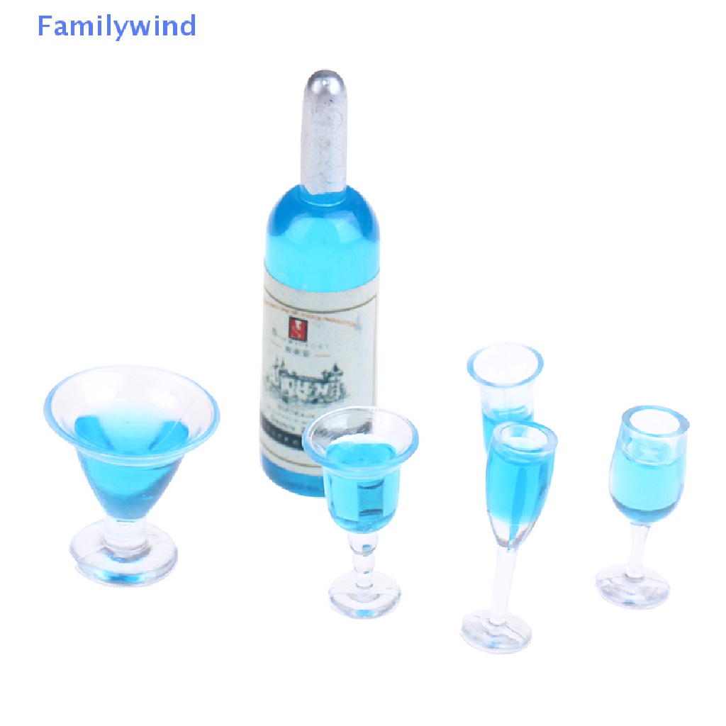 Set 6 Ly Rượu Mini Tỉ Lệ 1: 12 Dùng Để Trang Trí Nhà Búp Bê
