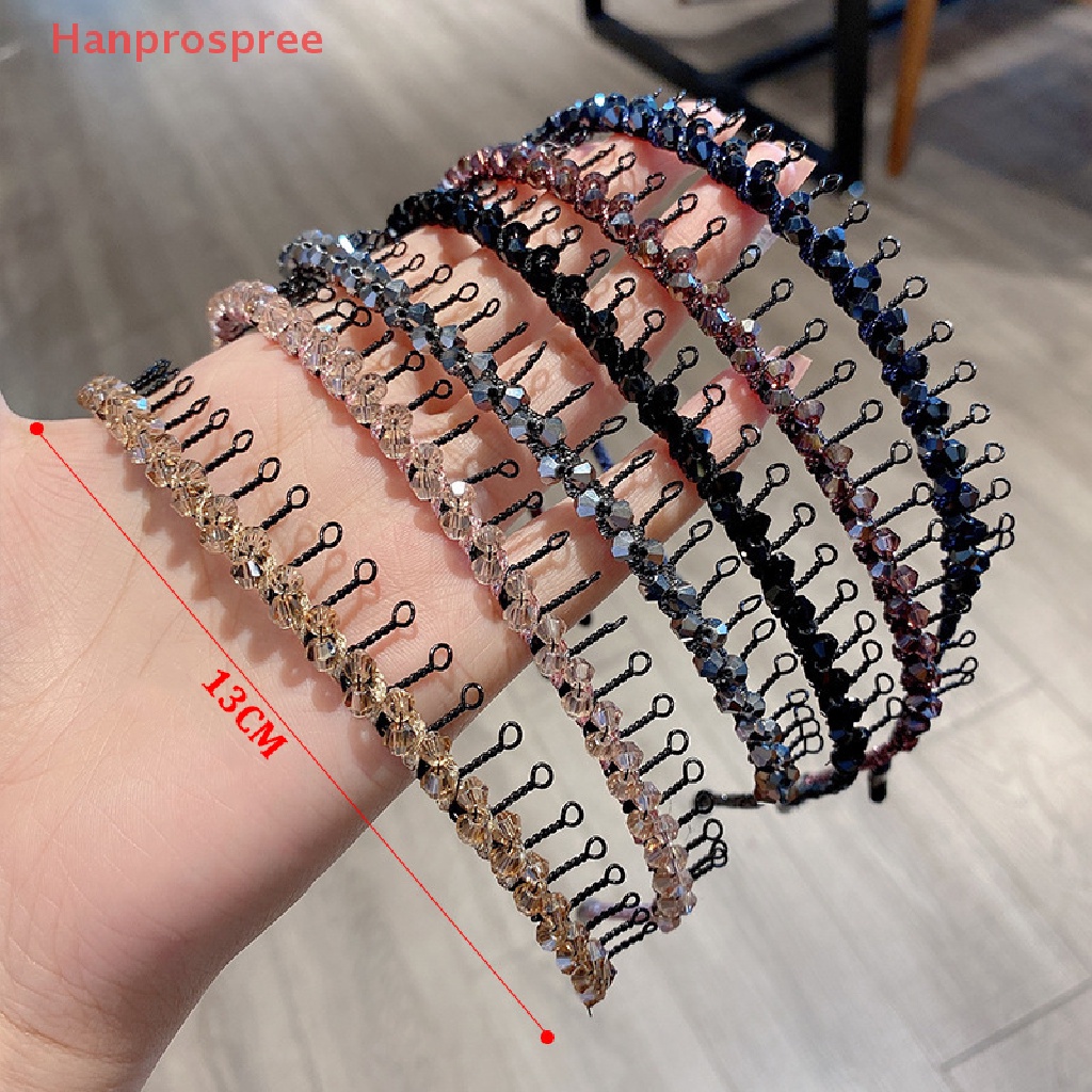 Kẹp Tóc Đính Đá Pha Lê Kim Loại Nhẹ Có Răng Chống Trượt Thời Trang Cho Nữ