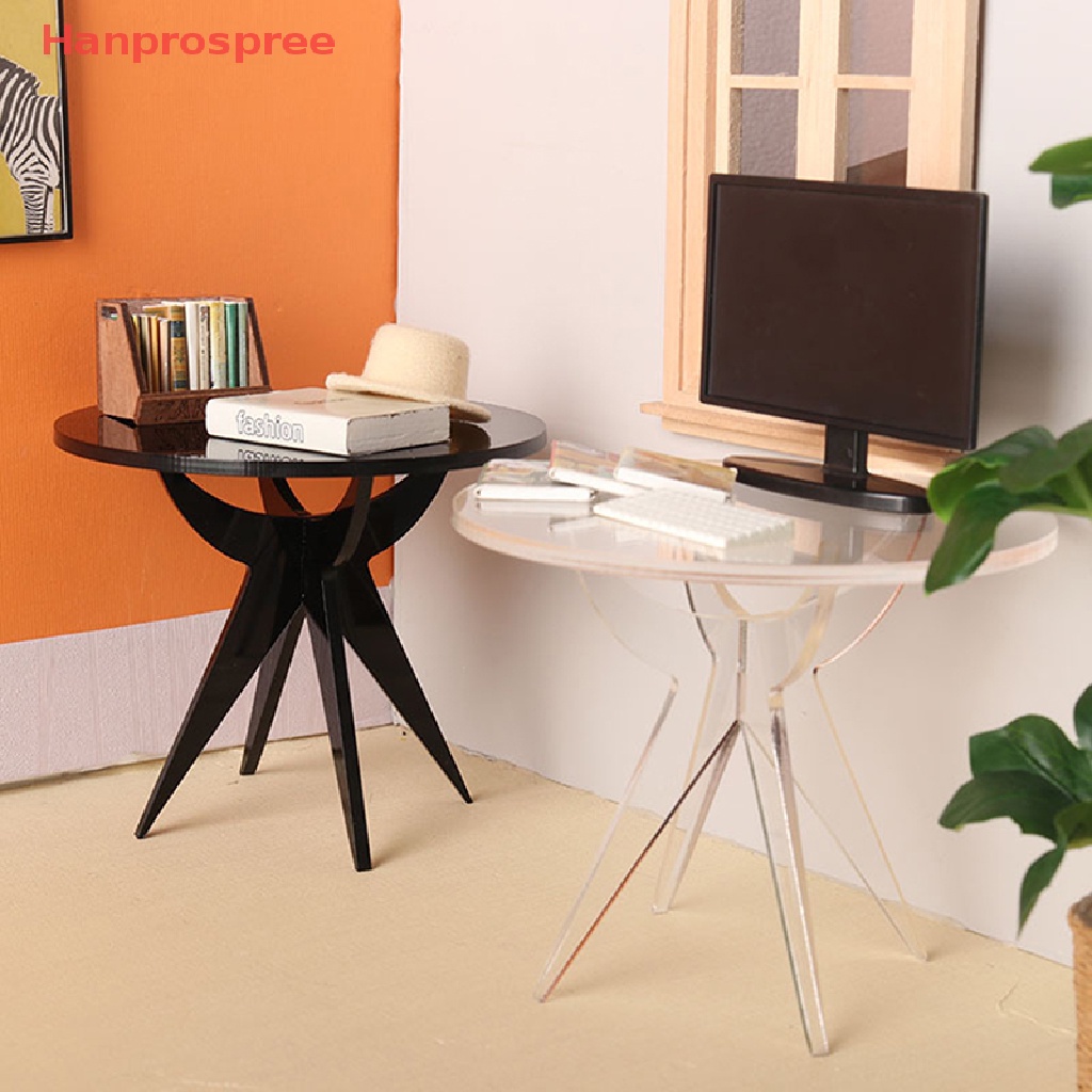 Mô Hình Bàn Trà / Bàn Cà Phê / Bàn Tròn Trang Trí Nhà Búp Bê Tỉ Lệ 1: 12