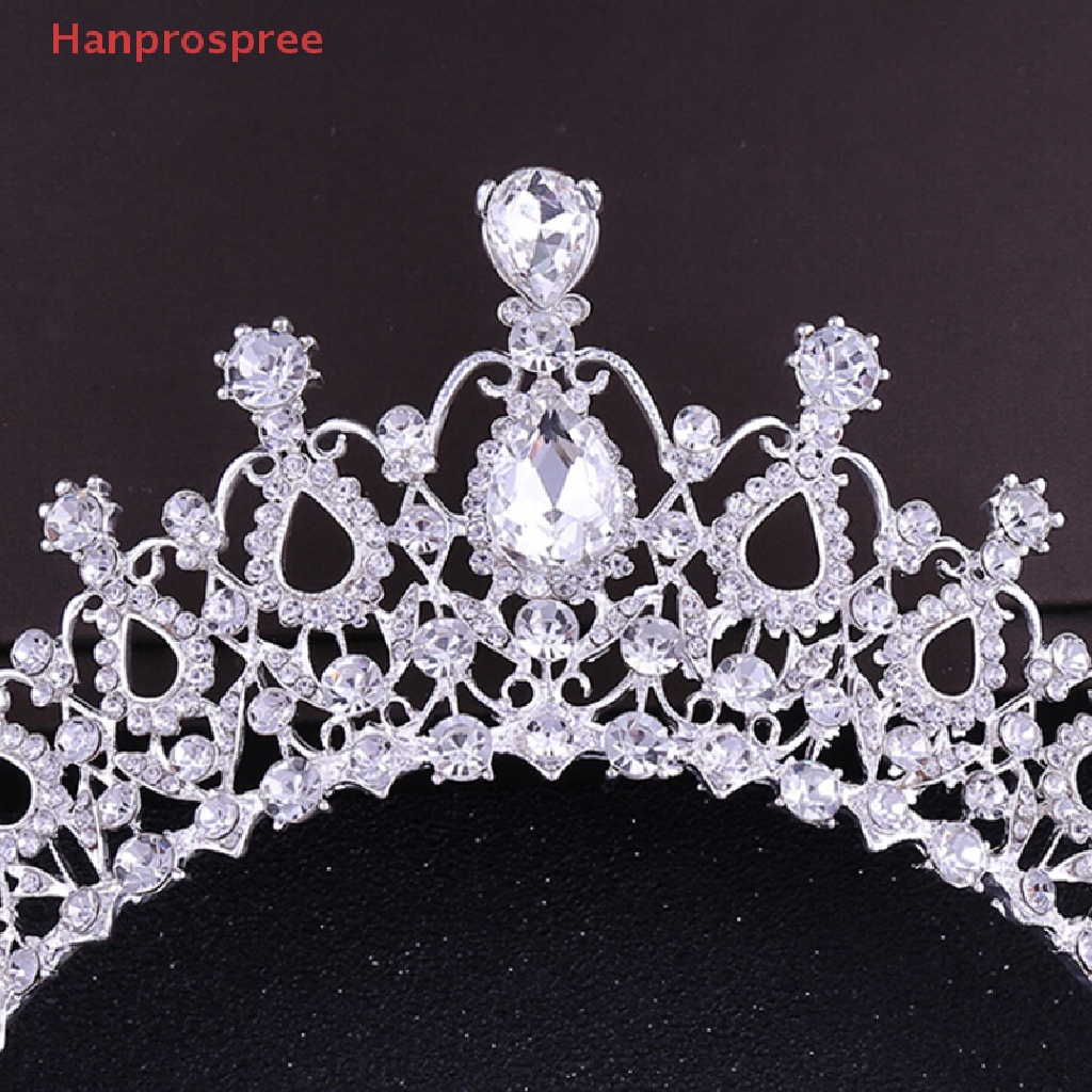 Cài Tóc Hình Vương Miện Đính Đá Pha Lê Thanh Lịch Cho Cô Dâu