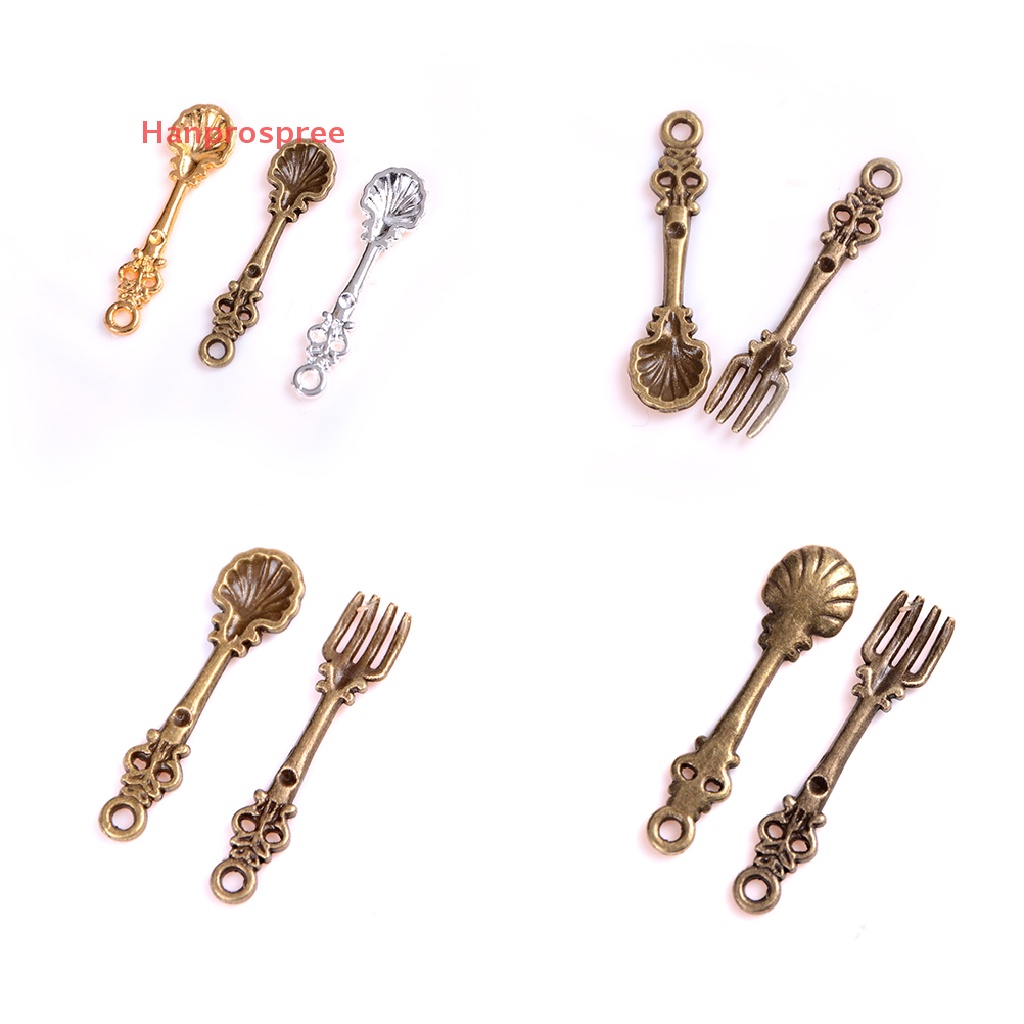 Set 10 Dụng Cụ Ăn Uống Bằng Thép Không Gỉ Tỉ Lệ 1 / 12 Trang Trí Nhà Búp Bê