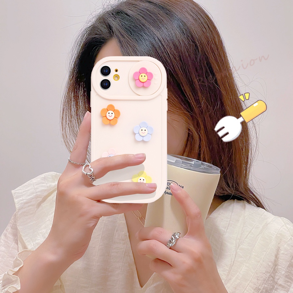 Ốp Điện Thoại Silicon Dẻo Hình Hoa 3D Cho iPhone 11 12 13 14 Pro MAX Plus X XR XS MAX 7 8 Plus SE 2020 11Pro 12pro