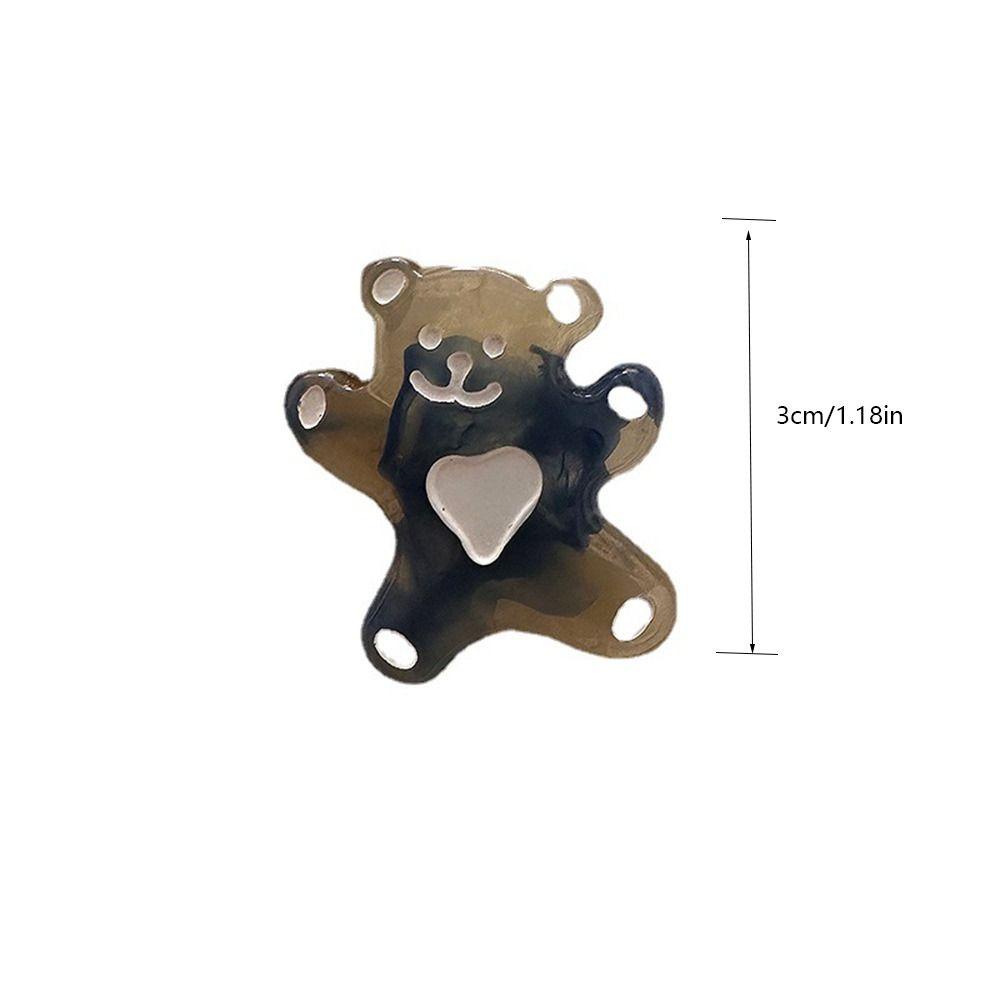 WMES15H Dây Cột Tóc Đuôi Ngựa Hình Gấu Hoạt Hình Axit Acetic Dễ Thương Cho Nữ