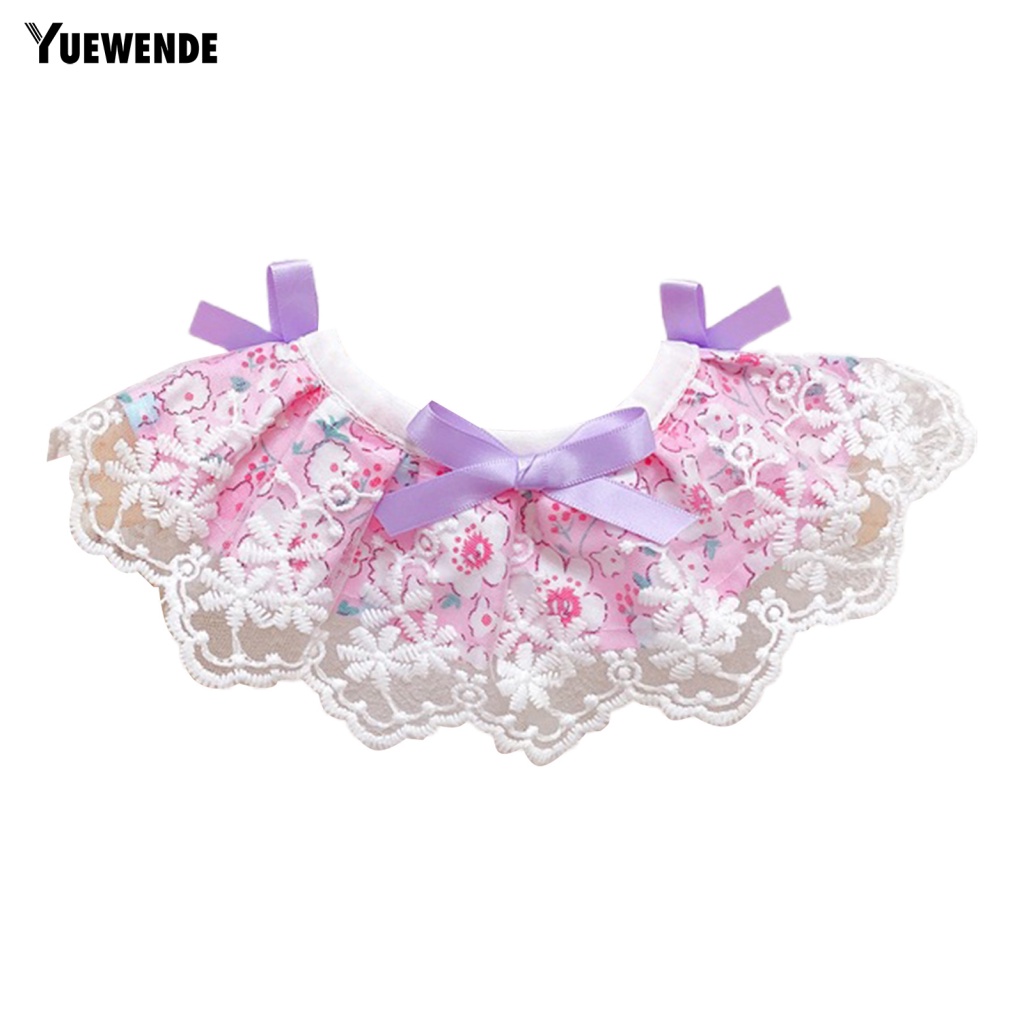 Yue.z Khăn Choàng Cổ Thắt Nơ In Họa Tiết Hoa Dành Cho Thú Cưng Bắt Mắt