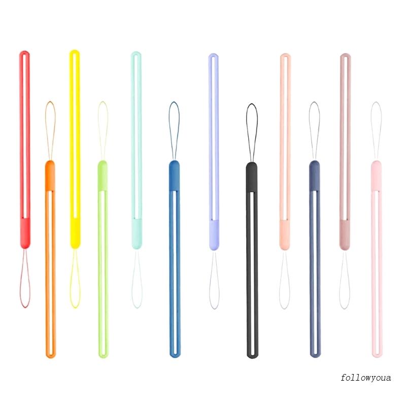 Set 5 Dây Đeo Cổ Tay Bằng Silicon Dẻo Mềm Mại Gắn Điện Thoại / Chìa Khóa / Dù / Bình Nước