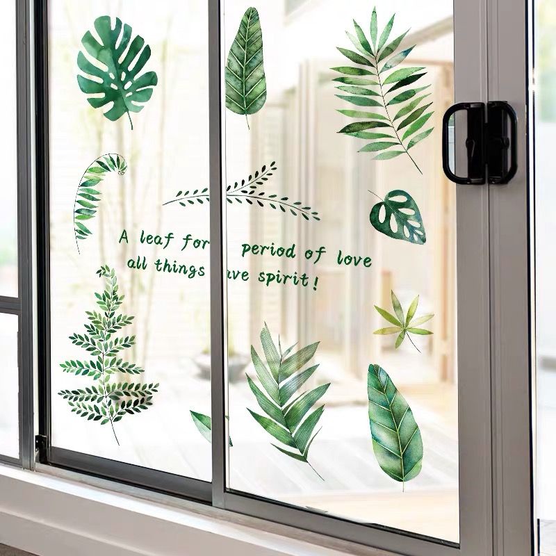 Nhãn Dán Trang Trí Cửa Kính Họa Tiết 3d Sáng Tạo