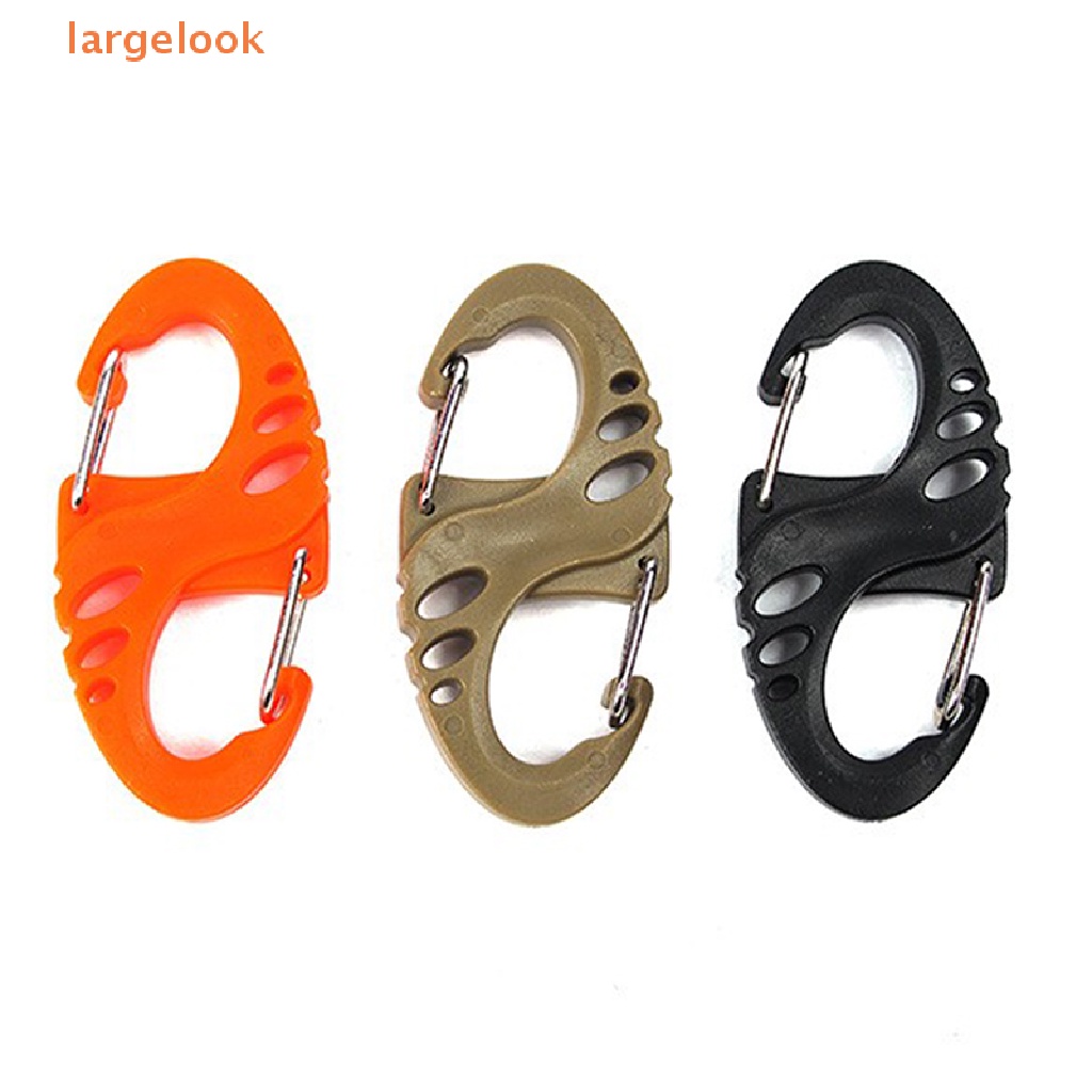 1 Túi Móc Khóa Carabiner Hình Chữ S Nhiều Màu Sắc Dùng Cho Cắm Trại Ngoài Trời