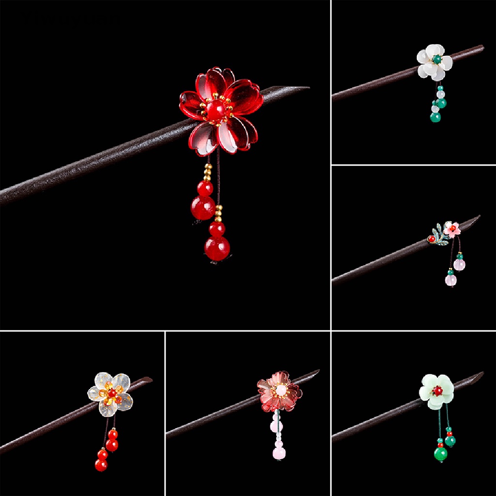 Trâm Cài Tóc Bằng Gỗ Hình Hoa Phong Cách Trung Quốc Cổ Điển Cho Nữ