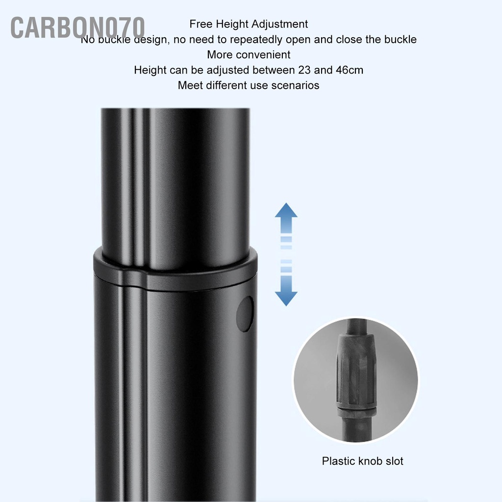 Carbon070 Giá Đỡ Điện Thoại Có Thể Điều Chỉnh Chiều Cao Xoay 360 Độ Đệm Mềm Kẹp Kim Loại Để Bàn Cho Thiết Bị 6.5 Inch