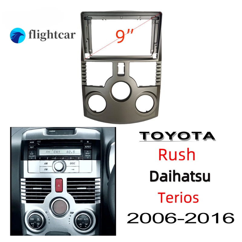 Khung Đầu Âm Thanh 2din 9inch Cho Xe Hơi Toyota Rush Daihatsu Terios 2006-2016