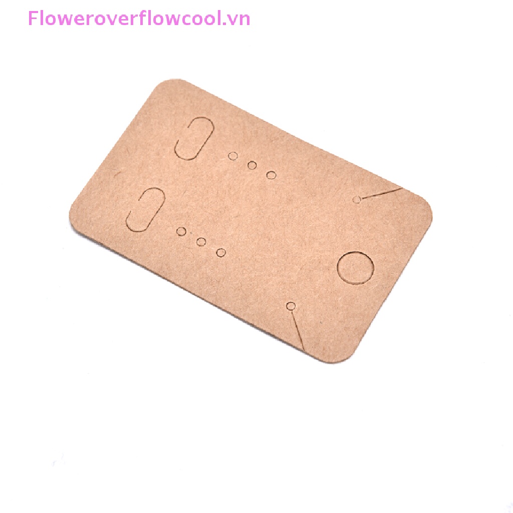 Set 100 Thẻ Giấy Kraft Trưng Bày Vòng cổ / Bông Tai