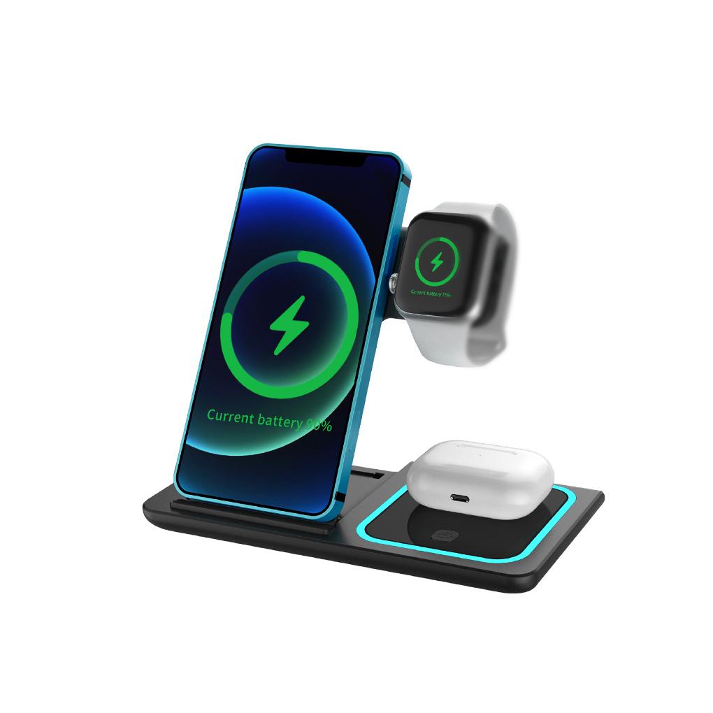 Đế Sạc Đứng Không Dây Tự Động Có Đèn Ngủ Tiện Dụng Mang Theo Du Lịch