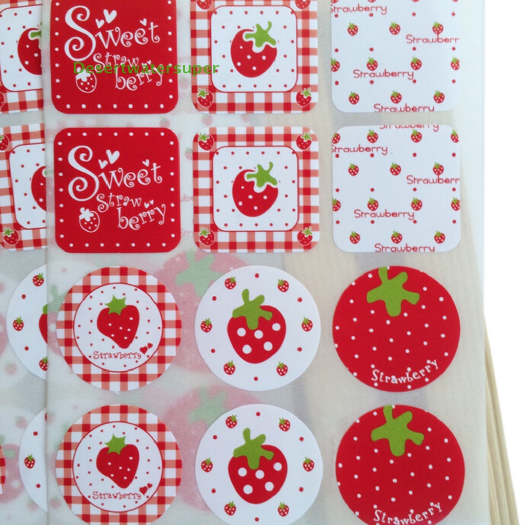 Set 24 Miếng Dán Hình Trái Dâu Trang Trí Scrapbook