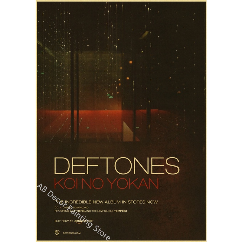 Áp Phích Giấy kraft In Hình Ca Sĩ deftones Nghệ Thuật Cổ Điển Trang Trí Phòng Ngủ / Quán Cà Phê / bar