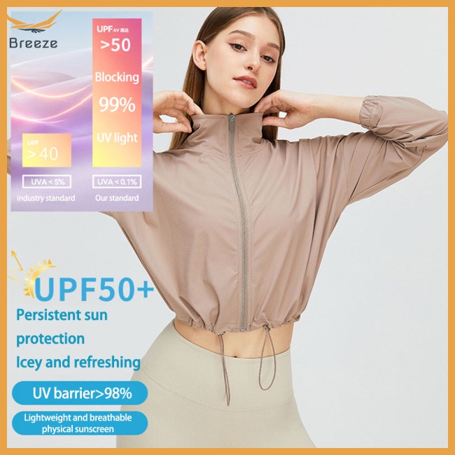 Áo Khoác Thể Thao Tay Dài Có Khóa Kéo Chất Liệu Khô Thoáng Nhanh Thời Trang Cho Nữ