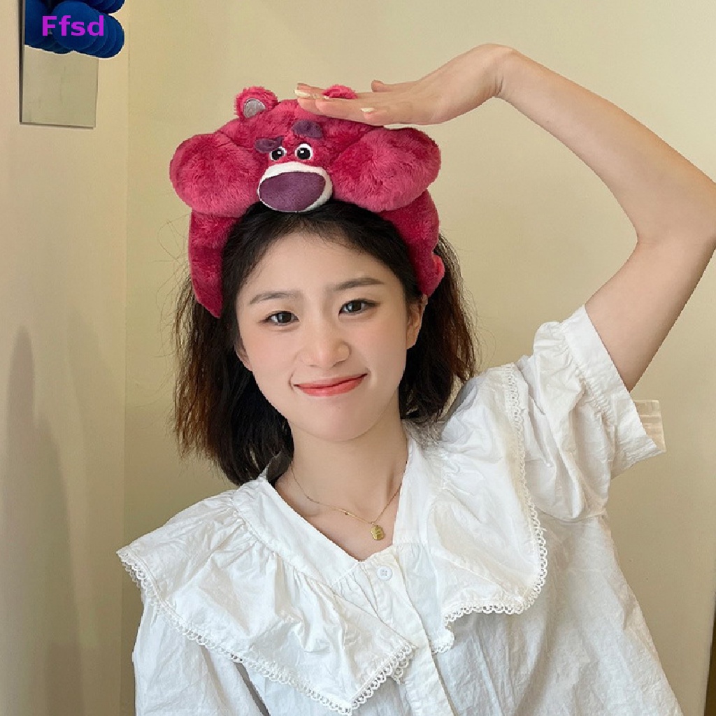 {Ffsd} Băng Đô Cài Tóc Rửa Mặt / Trang Điểm / Trang Điểm / Tiệc Tùng Hình Gấu Hoạt Hình Bằng Lông