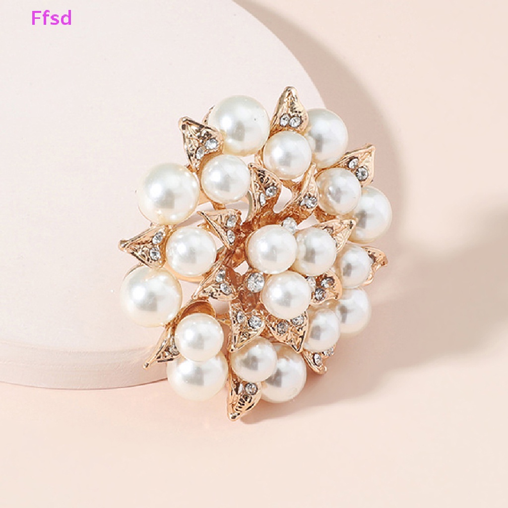 {Ffsd} Nhẫn Đính Đá Zircon Hoa Trắng Thanh Lịch Phụ Kiện Trang Sức Dành Cho Nữ Dự Tiệc Đính Hôn Hàn Quốc Lớn Làm Quà Tặng Bán Chạy