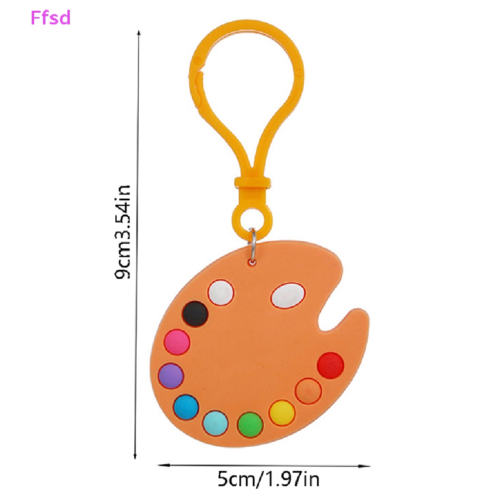 {Ffsd} Móc Chìa Khóa / Móc Khóa / Túi Xách Bằng Pvc Hình Bảng Màu Sơn Hoạt Hình Làm Quà Tặng Cho Trẻ Em