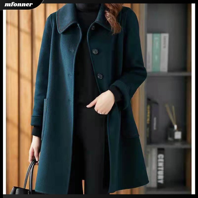 Áo Khoác Giả Len Hai Mặt Màu Sắc Thời Trang Cho Nữ