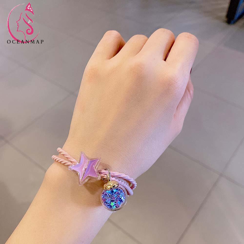 Dây Buộc Tóc Cao Su Co Giãn Nhiều Màu Sắc Vui Nhộn Cho Nữ