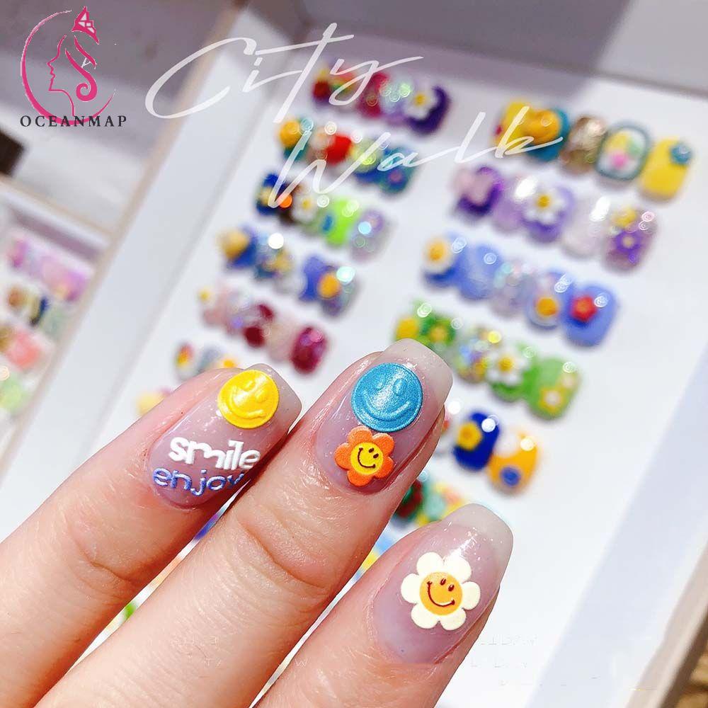 [Hàng mới về] Miếng Dán Móng Tay Siêu Mỏng Họa Tiết Hoa Hướng Dương Xinh Xắn