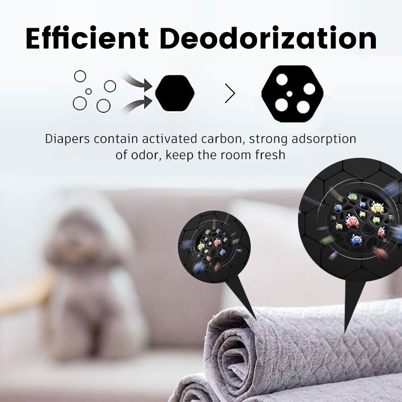 HamshMoc Đệm Đi Vệ Sinh Khử Mùi Hôi Chống Rò Rỉ Siêu Thấm Hút Dành Cho Cún Cưng