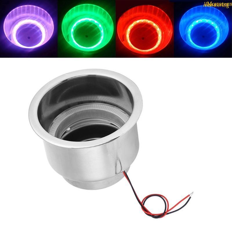 Giá Đỡ Cốc Bằng Thép Không Gỉ Có 15 Đèn Led Cho Tàu Thuyền RV