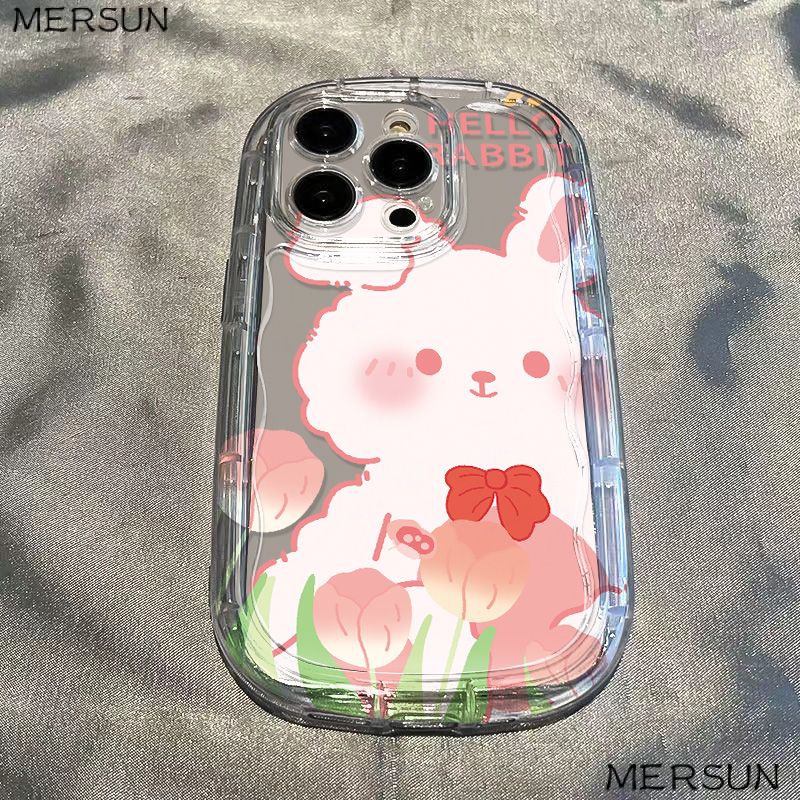 ✅Ốp Điện Thoại Mềm Trong Suốt Chống Sốc Hình Thỏ Dễ Thương Cho iPhone 11iPhone147 13 12 promaxsxr 8p