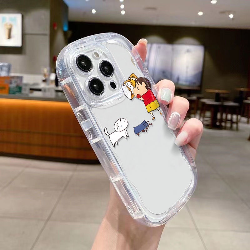 ✅Ốp Điện Thoại Mềm Trong Suốt Chống Sốc In Hình Shin-Chan Cho Iphone 7 / 1213 / 11 8P Xr 14S promax / C4HV