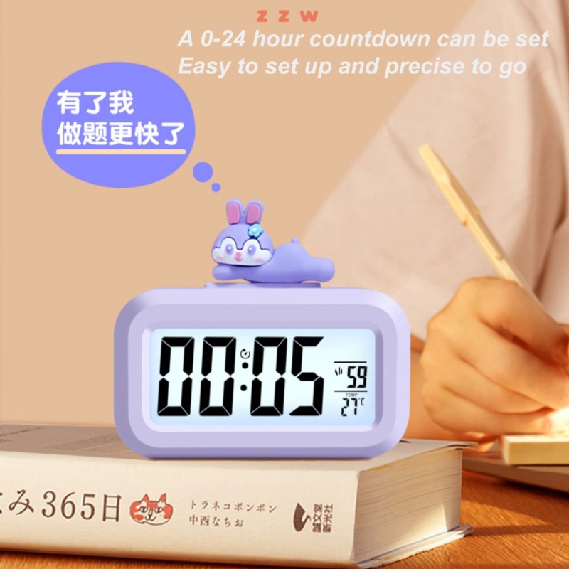 Đồng Hồ Báo Thức Kỹ Thuật Số Đèn LED Đa Năng Hình Chú Heo Dễ Thương Trang Trí Phòng Ngủ