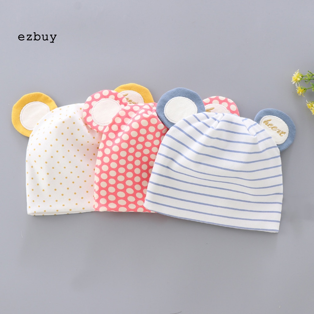 Mũ Beanie Thiết Kế Tai Hoạt Hình Thân Thiện Với Da Cho Bé Sơ Sinh