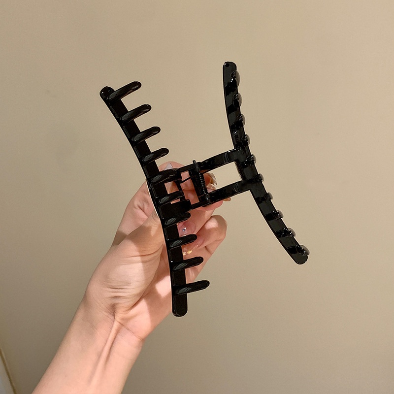 Kẹp Tóc Chữ C Lớn Màu Trắng Đen Phong Cách Cổ Điển Thời Trang Cho Nữ