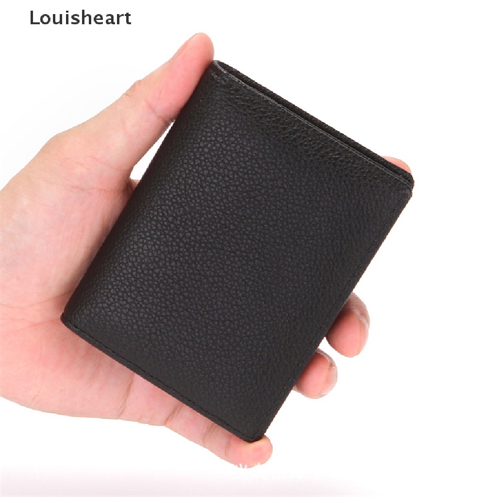 Ví Louisheart Da Pu Mini Màu Trơn Đựng Tiền / Thẻ Tiện Dụng Cho Nam
