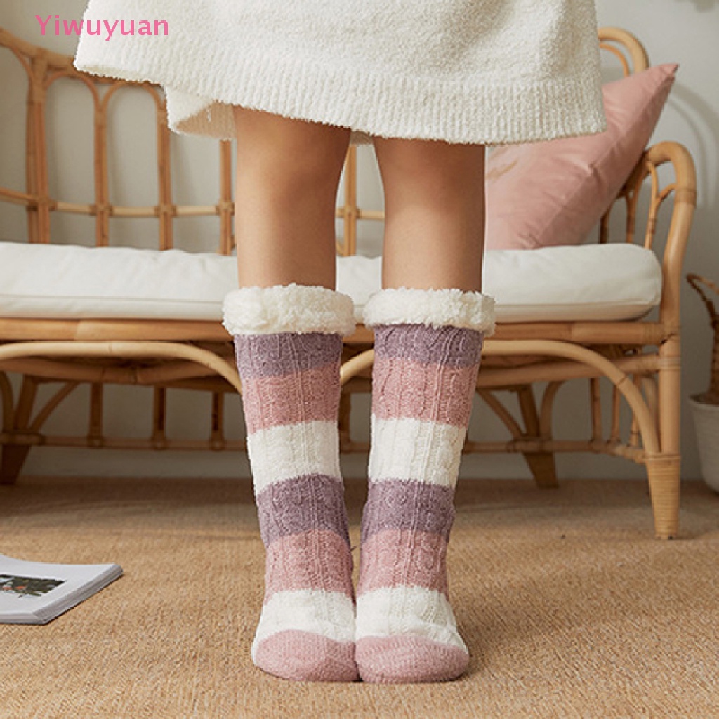 Vớ Lông Cừu Dệt Kim Dày Giữ Ấm Mùa Đông Mới Cho Nữ Áo Thun Thiết Kế Mới Năng Động Thời Trang